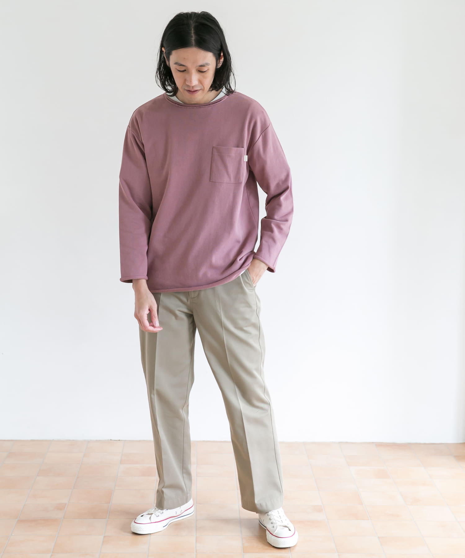 オーガニックコットンドロップショルダー