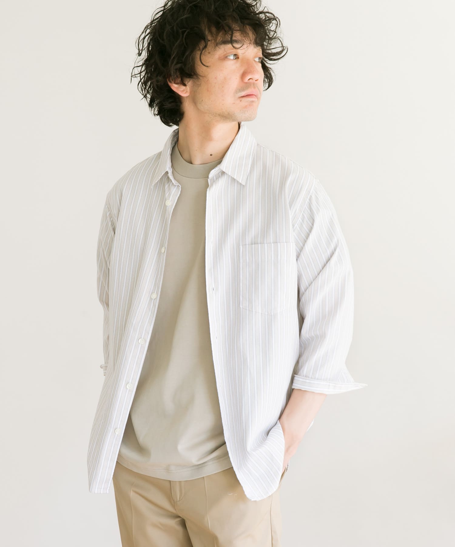 パナマドビー7分袖シャツ