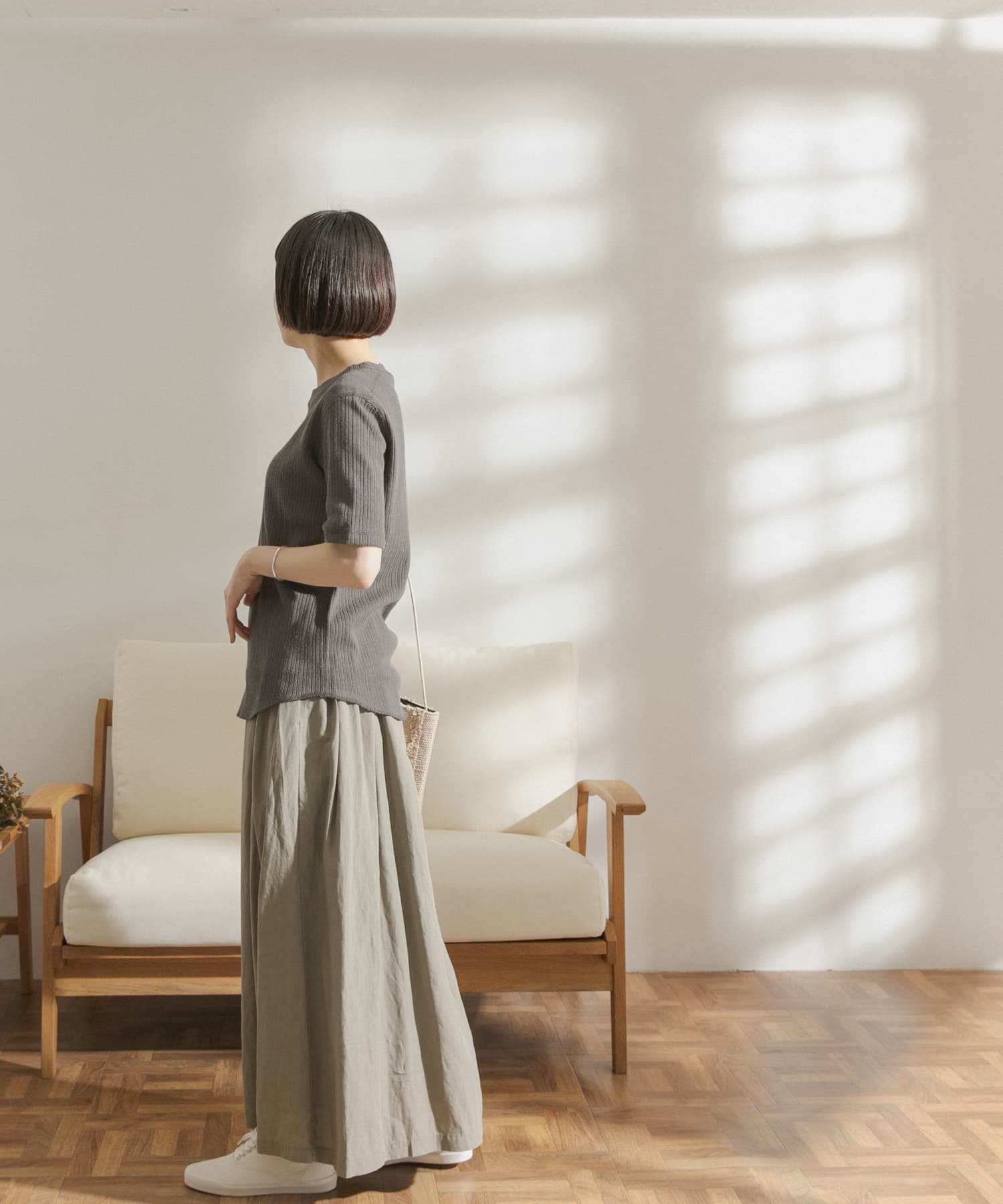 FORK&SPOON コットンヘンプショートスリーブTシャツ FORK&SPOON コットンヘンプショートスリーブTシャツ