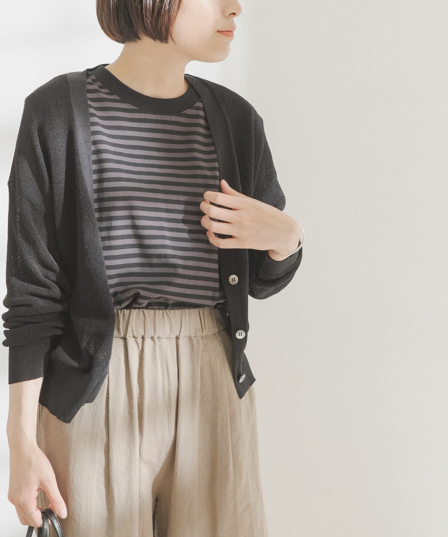 FORK&SPOON　ペーパーニットカーディガン