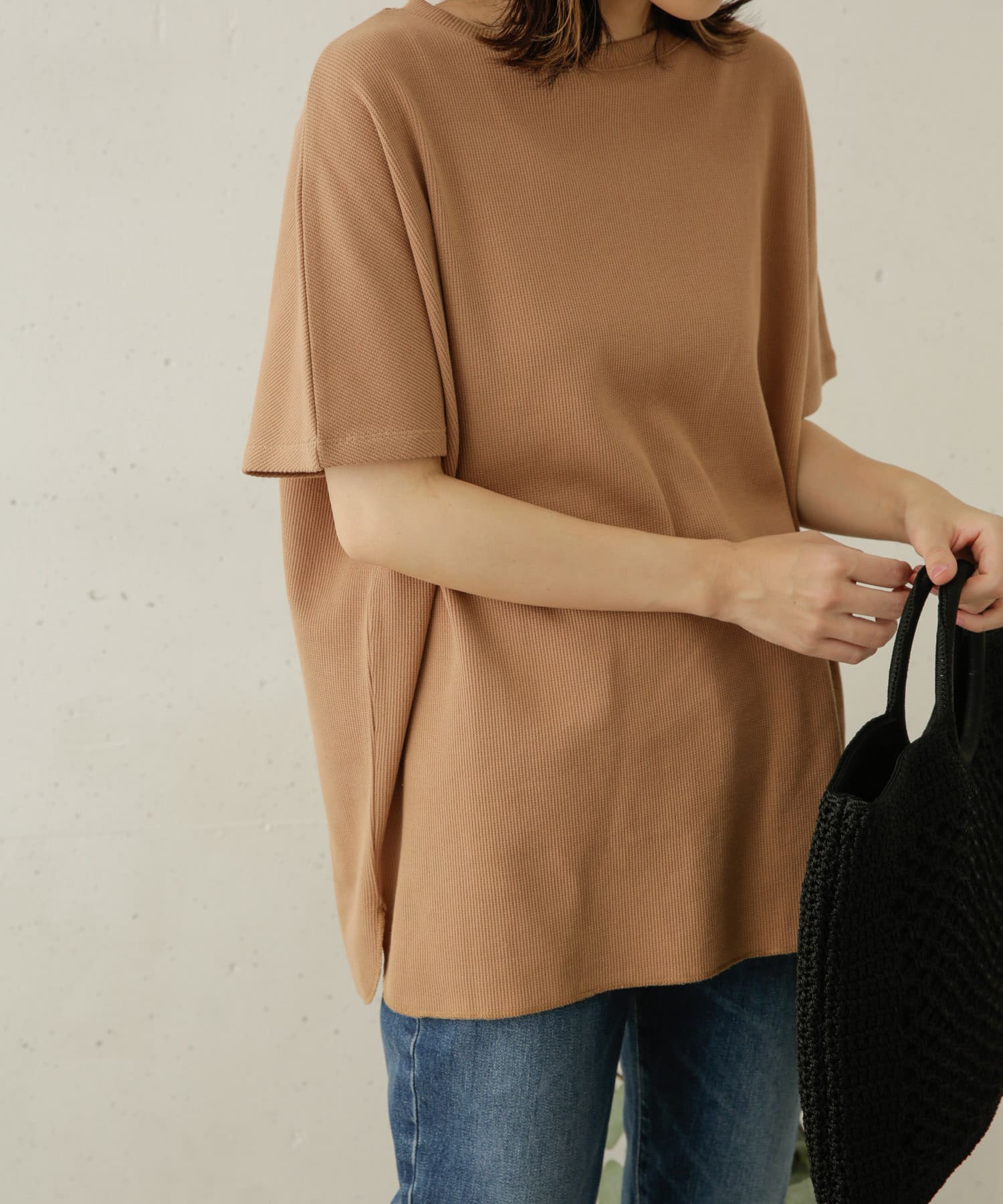 【WEB限定】ワッフルオーバーカットソー 【WEB限定】ワッフルオーバーカットソー