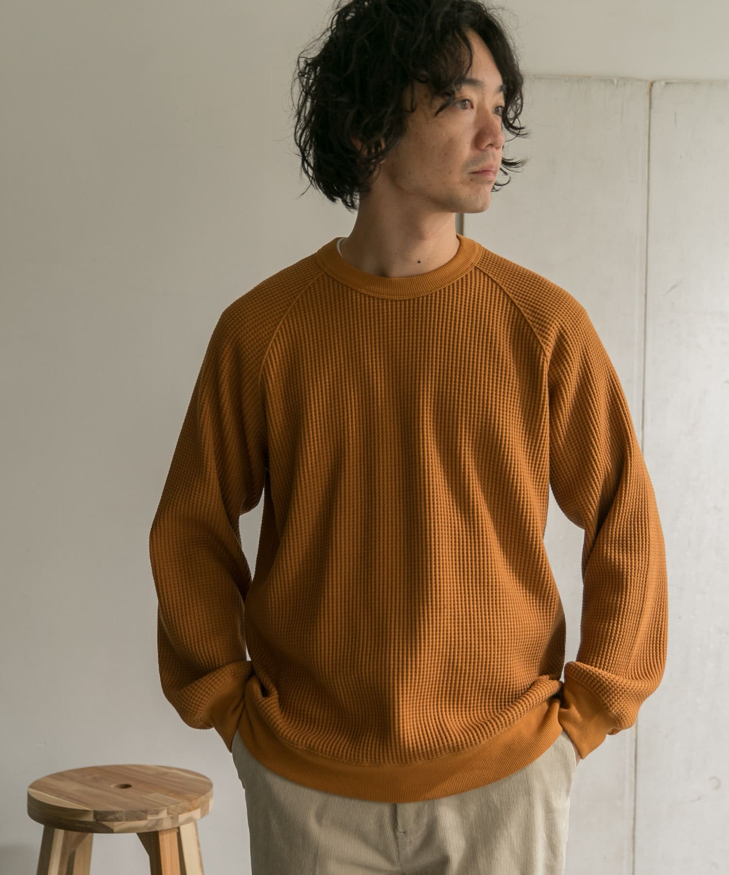 UR TECH ワッフルロングスリーブ Tシャツ