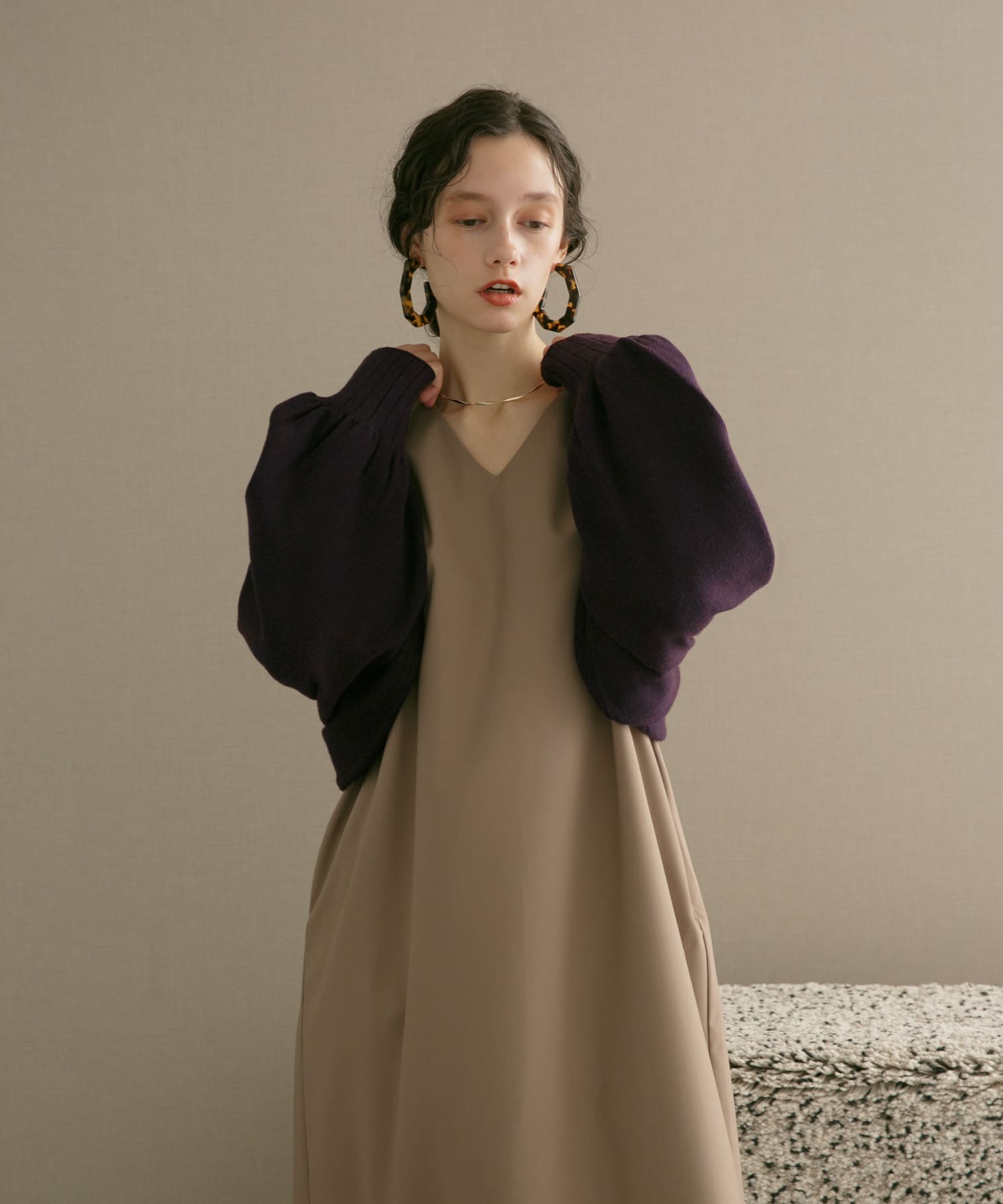 【WEB限定】thint　BIGスリーブKNITボレロ