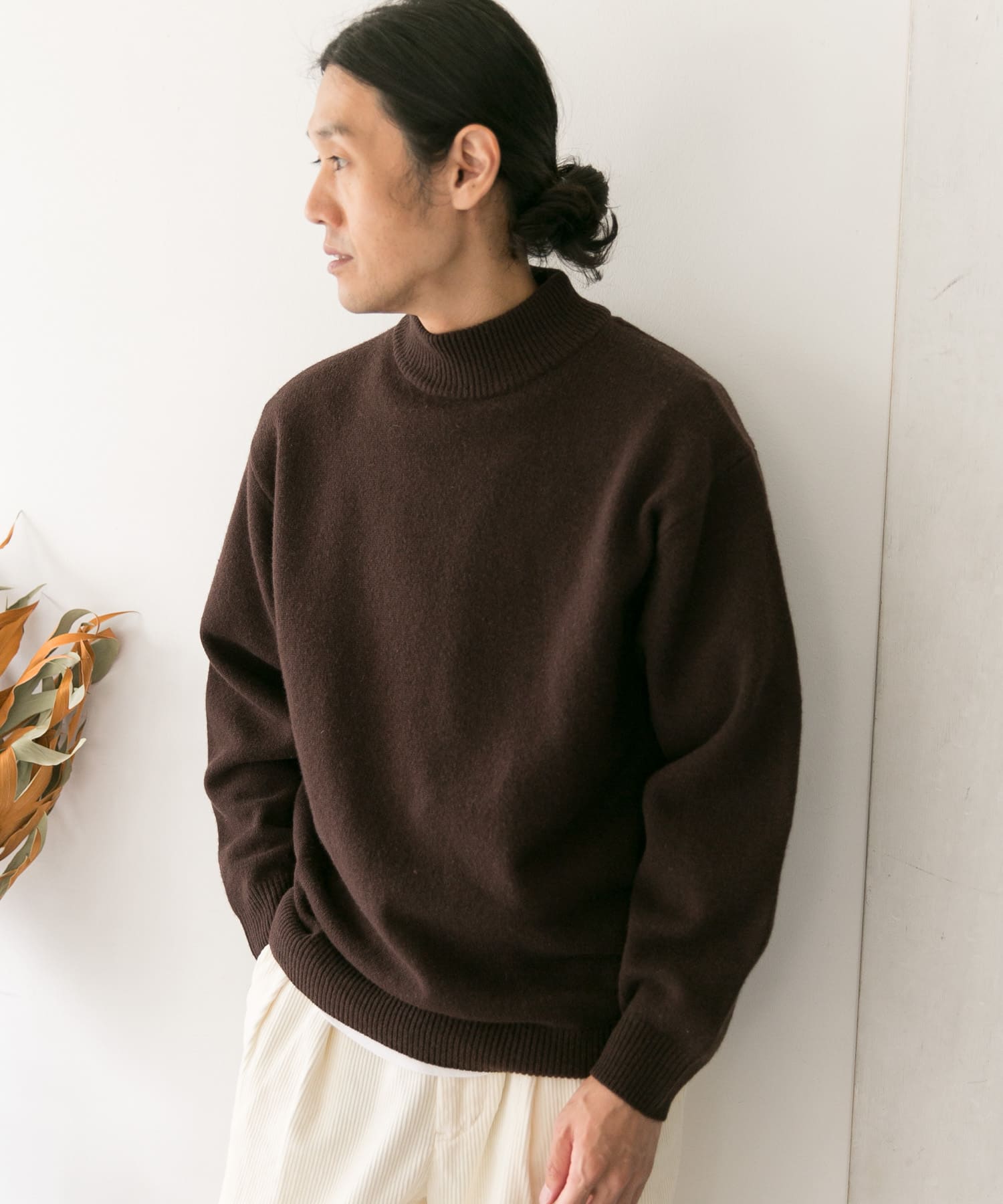 ハミルトンウールハーフネックニット