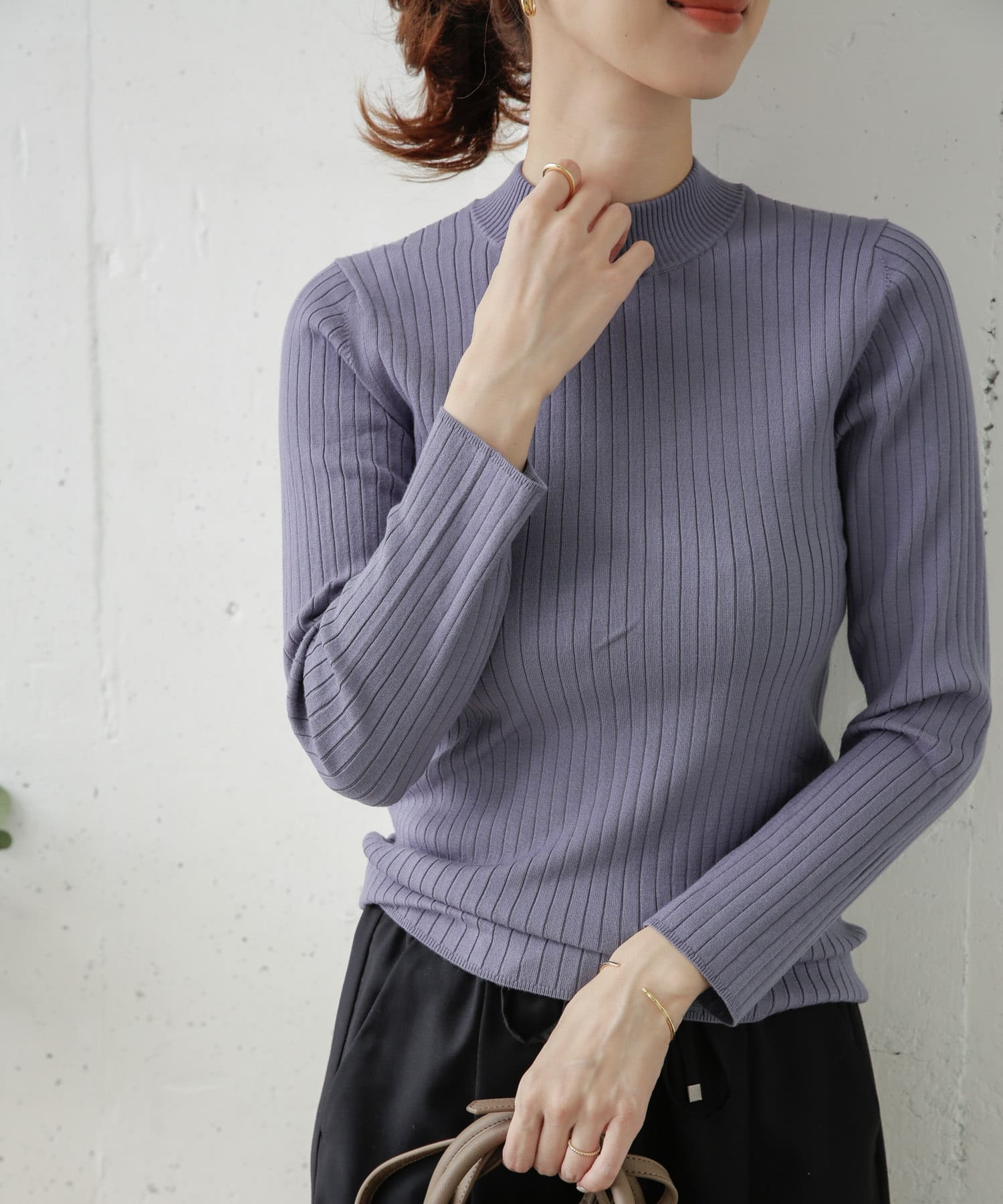 ハイネックリブKNIT ハイネックリブKNIT