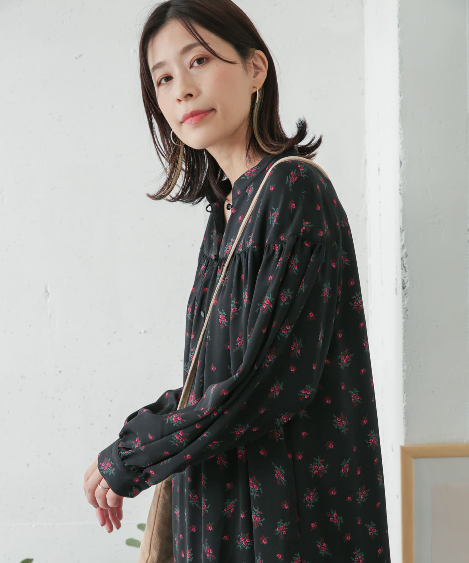 フラワープリントワンピース