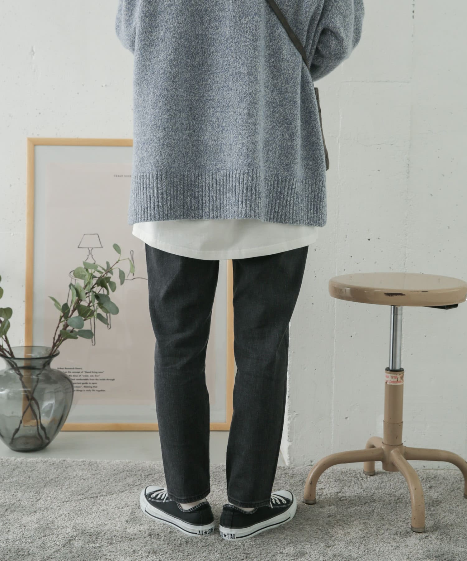 ストレッチテーパードデニム