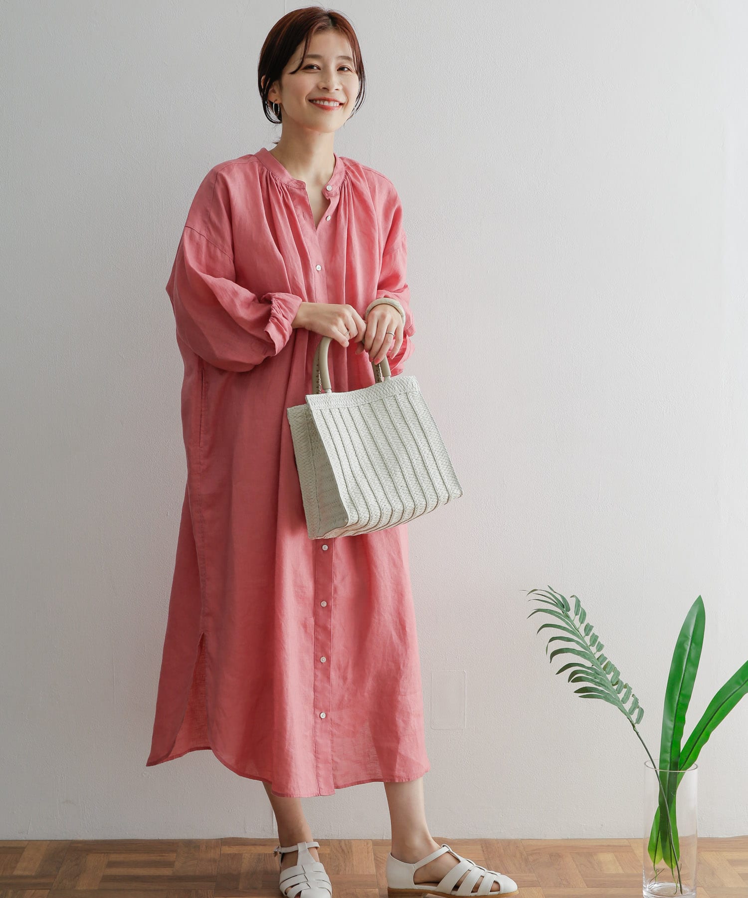 『0サイズ/WEB限定』リネンギャザーワンピース