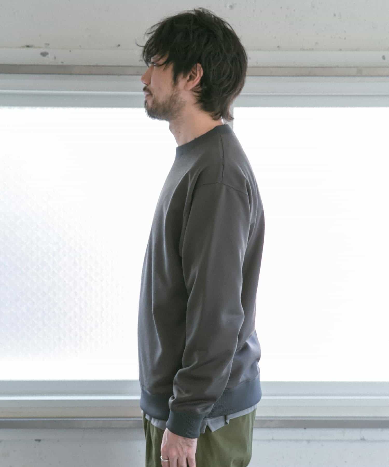 シャイン裏毛クルーネックプルオーバー