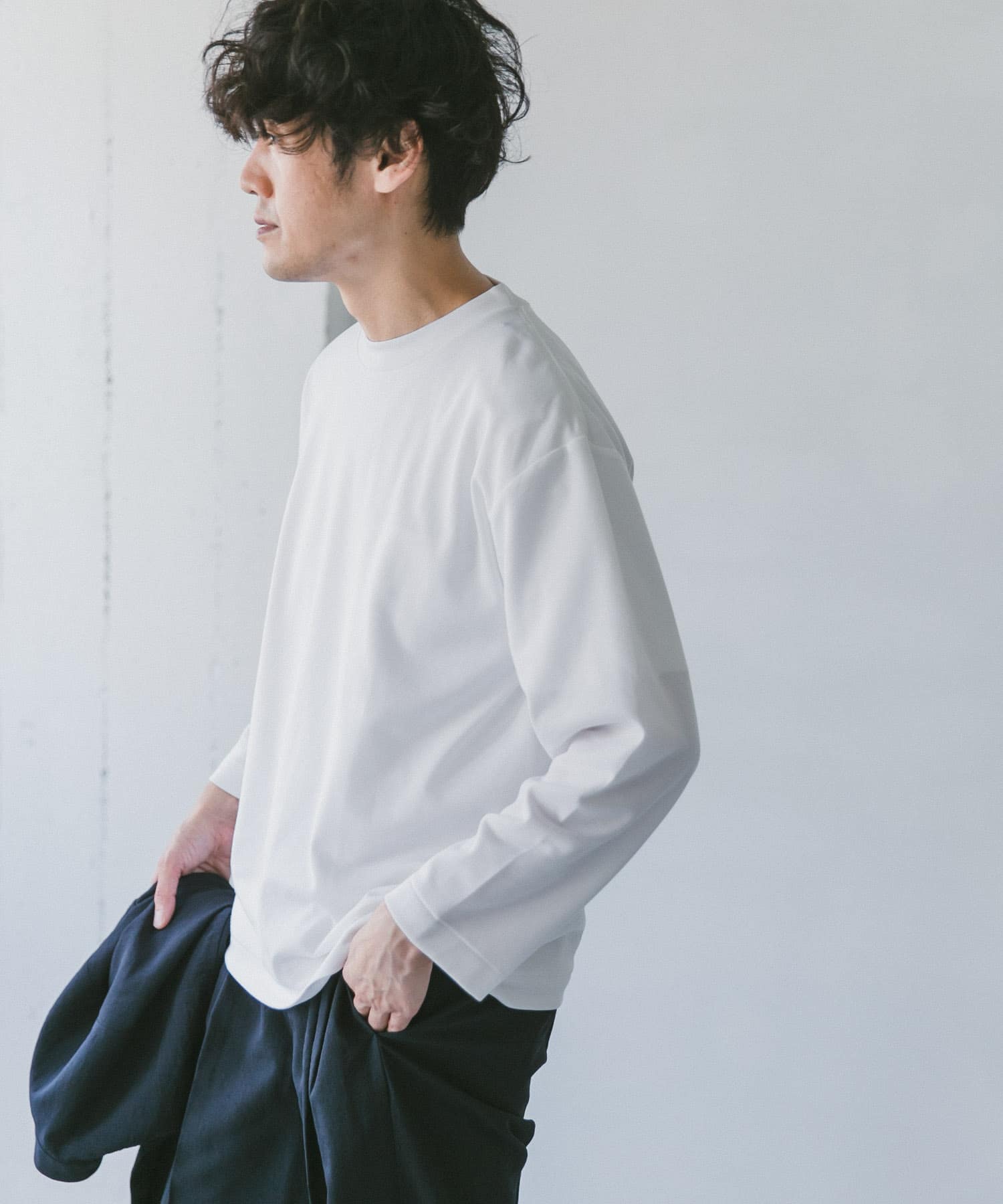 ポンチ8分袖Tシャツ