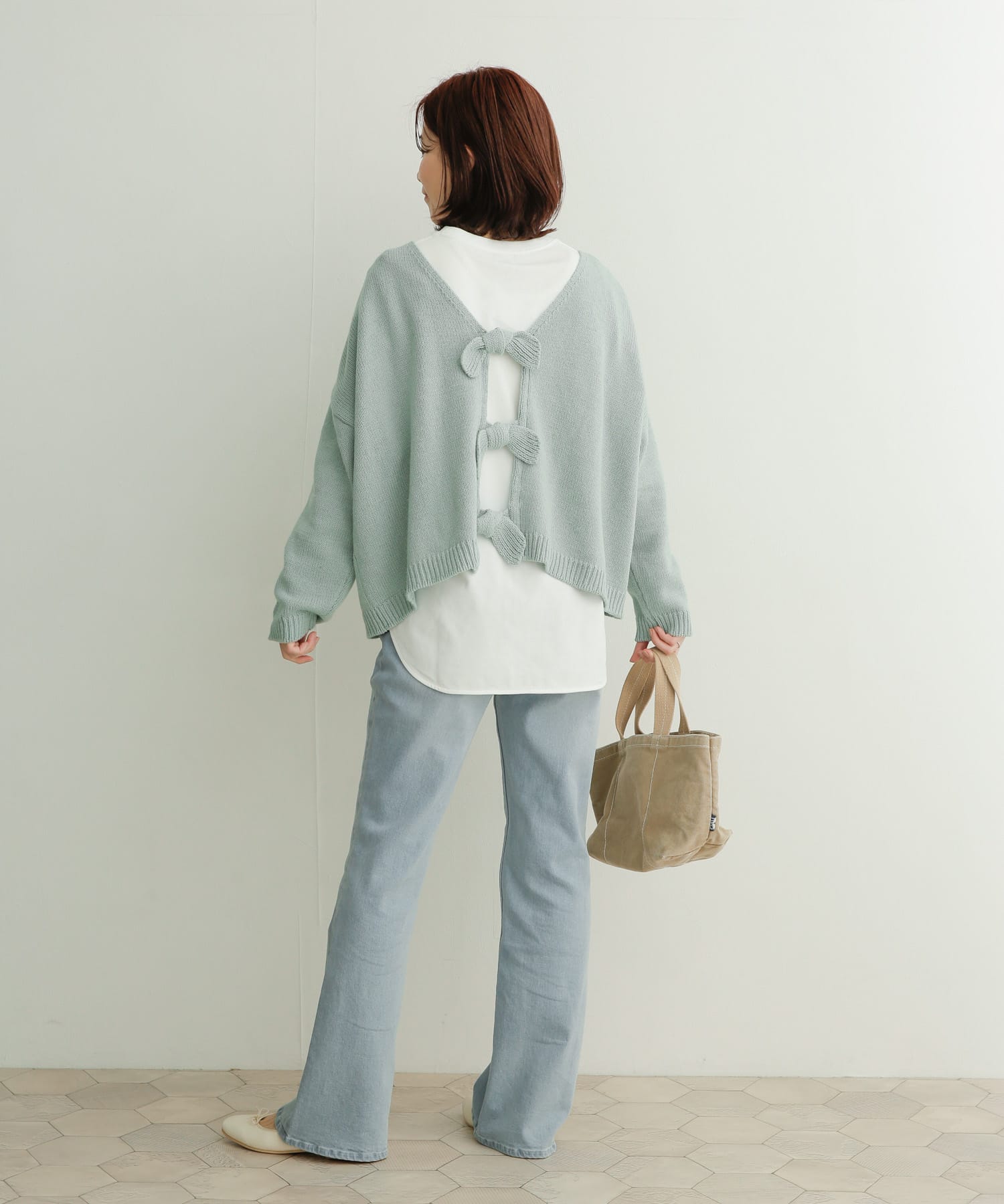 2WAYリボンカーディガン