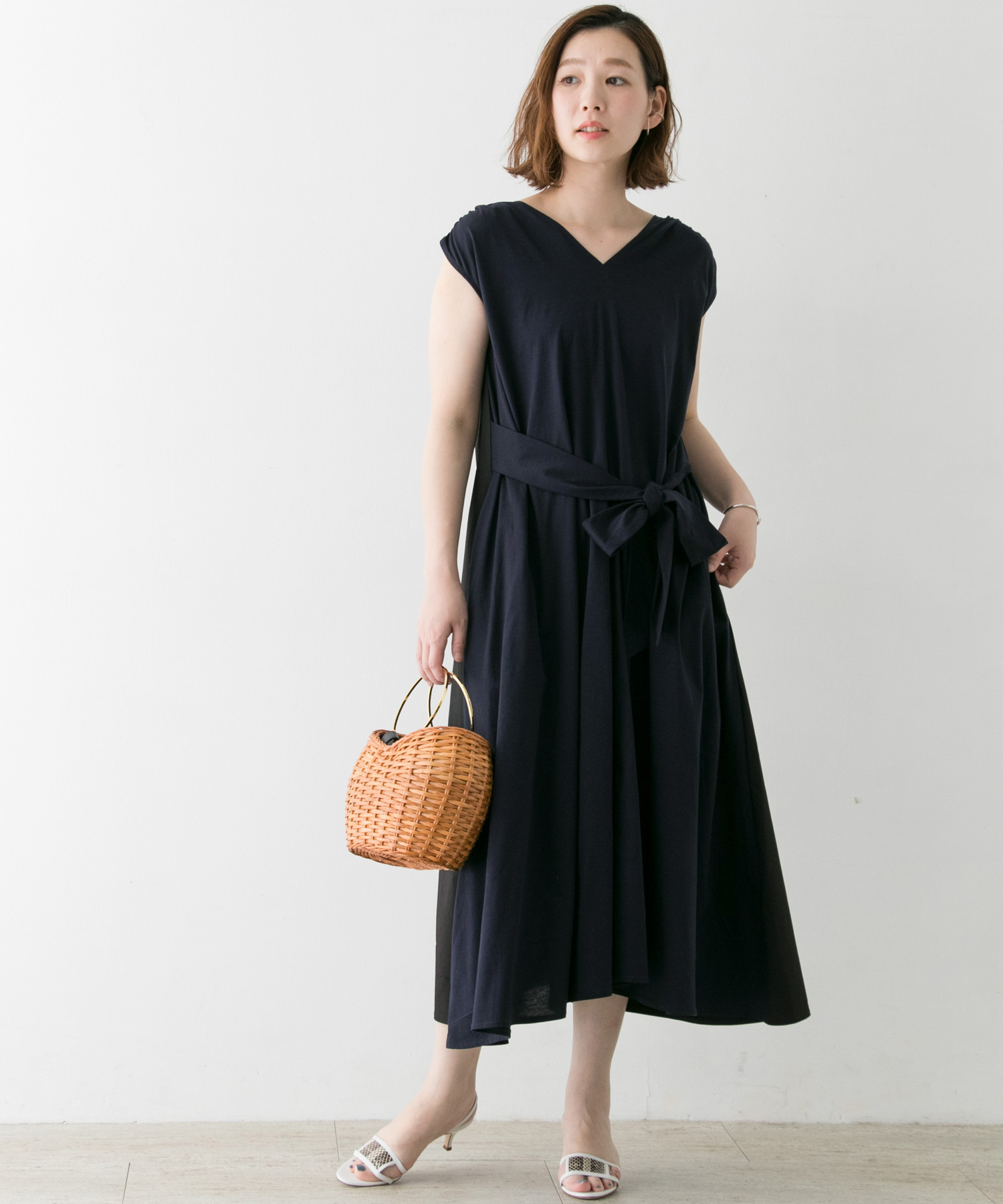 TORRAZZO DONNA マルチウェイ配色ワンピース TORRAZZO DONNA マルチウェイ配色ワンピース