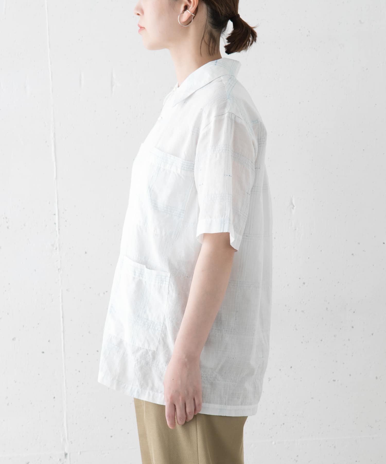 SEEALL　OPEN COLLAR SS SHIRTS