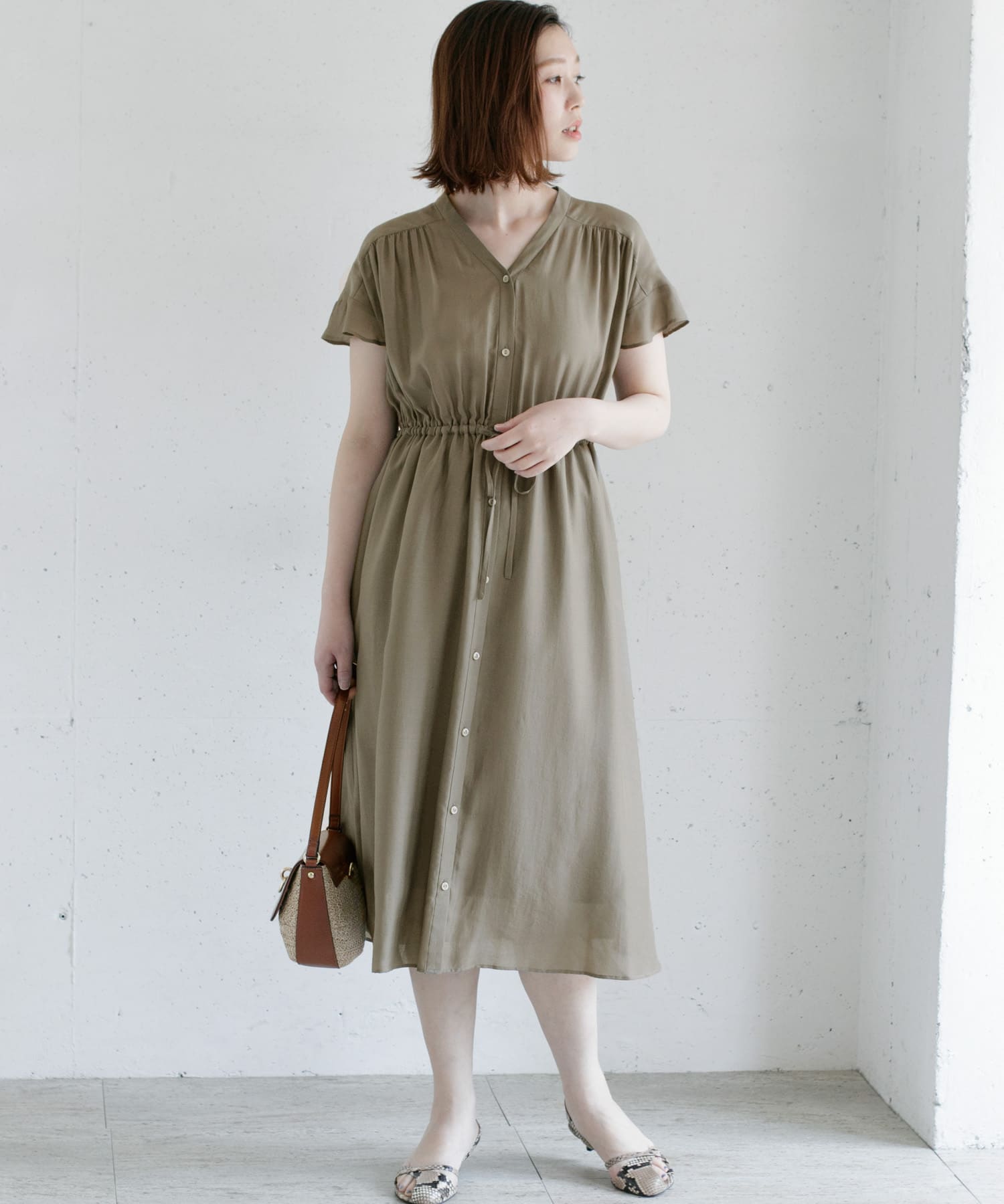 【WEB限定】フレアギャザーワンピース 【WEB限定】フレアギャザーワンピース