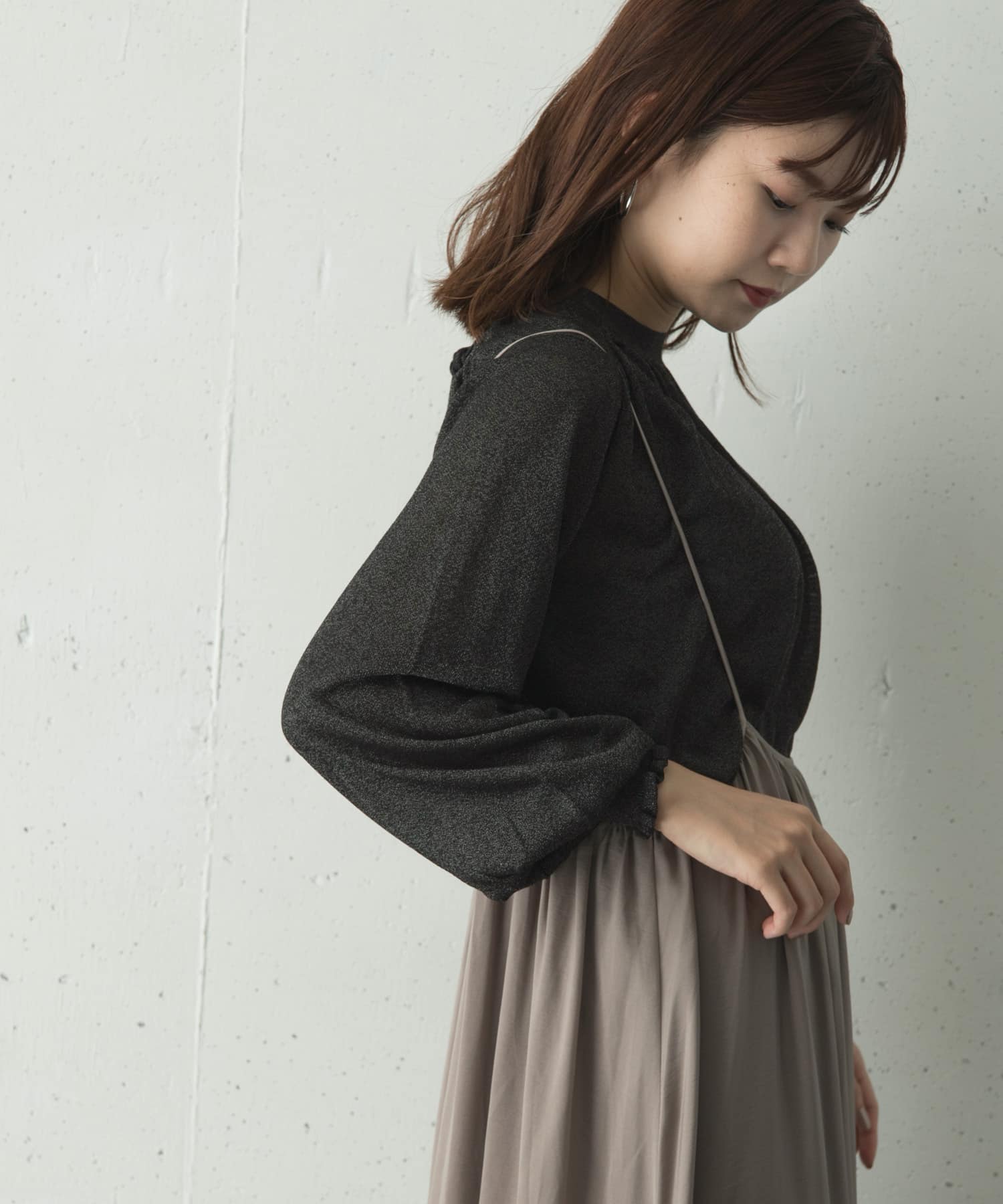 TORRAZZO DONNA　ラメニットブラウス