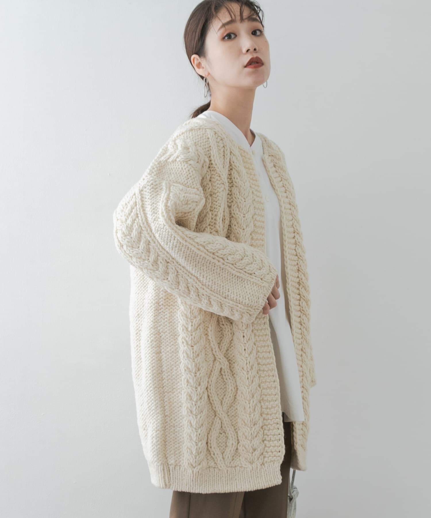 F by ROSSO ペルーニットカーディガン F by ROSSO ペルーニットカーディガン