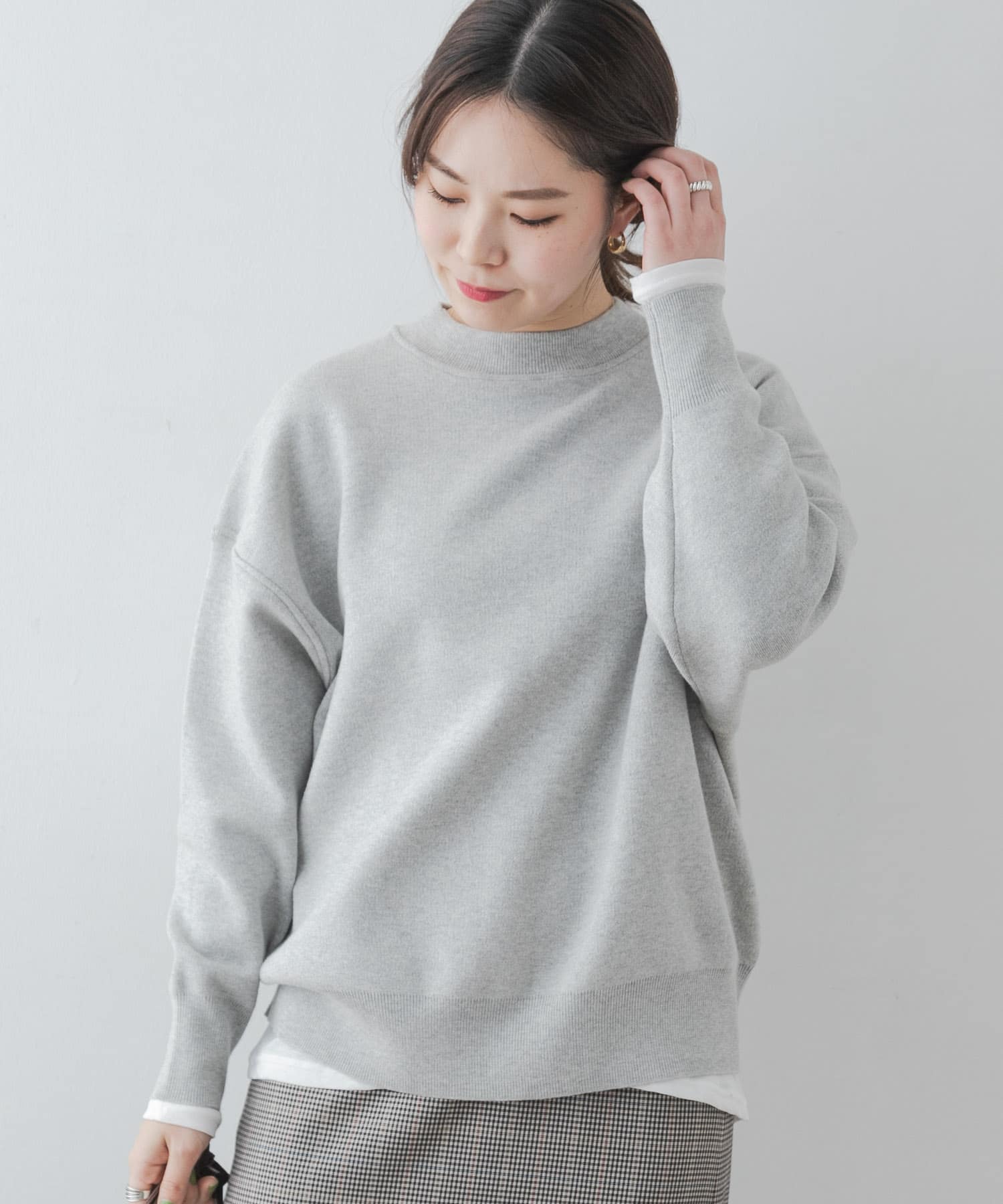 F by ROSSO スウェット調ニットプルオーバー F by ROSSO スウェット調ニットプルオーバー