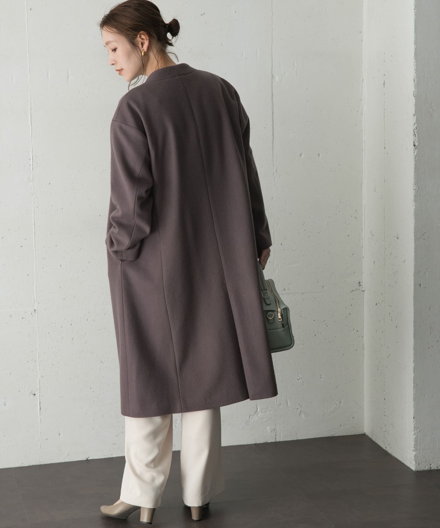 ビーバーVネックコート