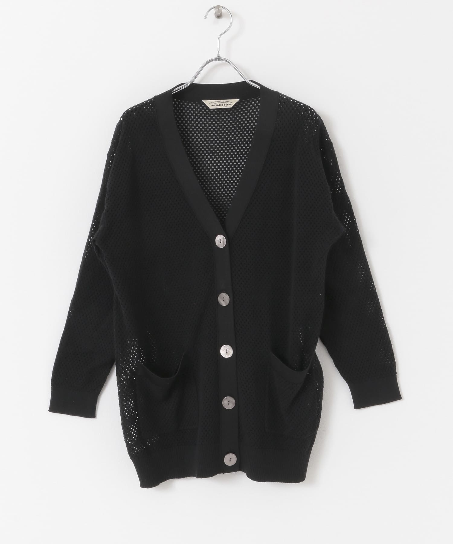 TORRAZZO DONNA オーガニックコットンメッシュカーディガン TORRAZZO DONNA オーガニックコットンメッシュカーディガン