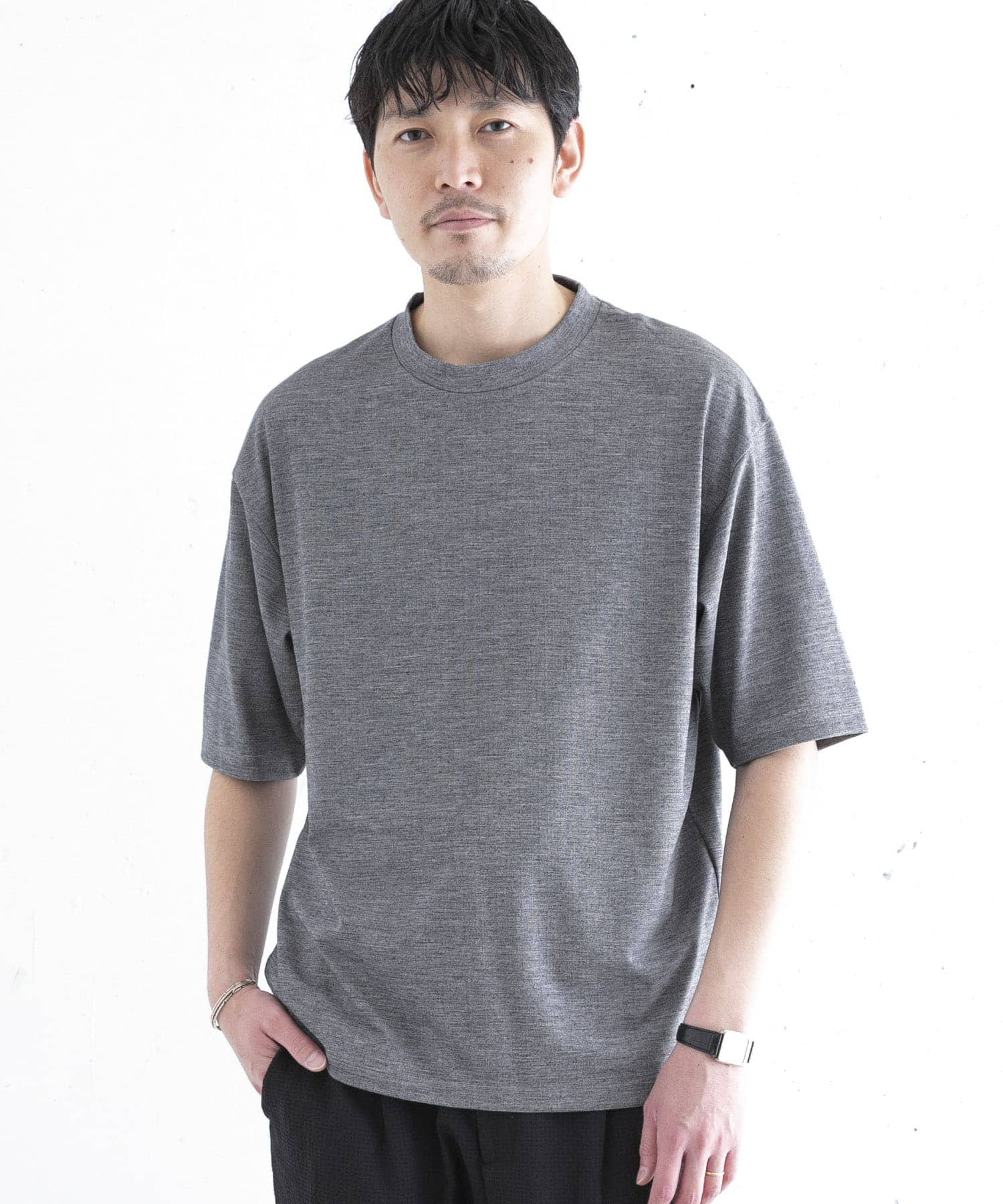 メリノウールクルーネックTシャツ メリノウールクルーネックTシャツ