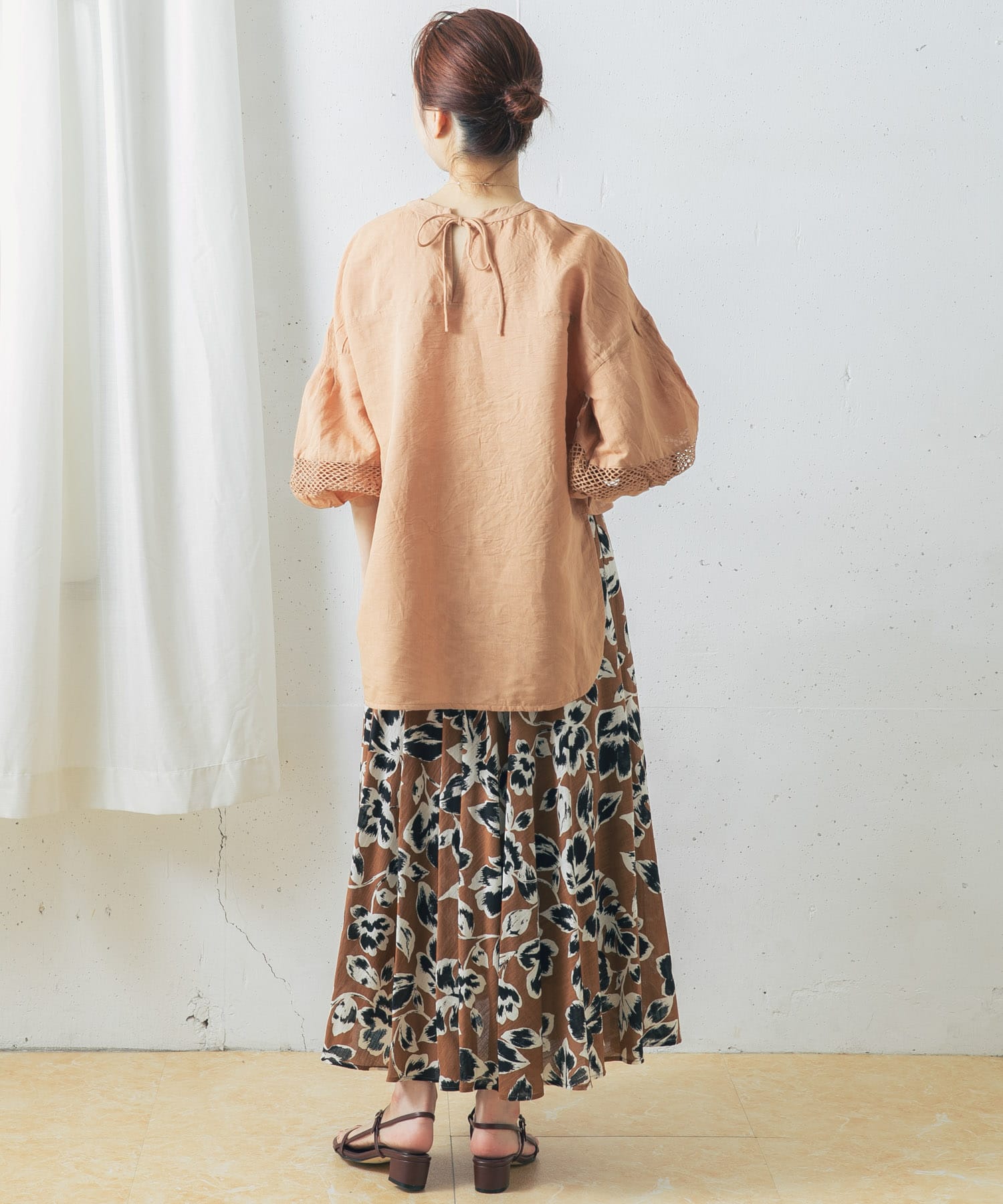 TORRAZZO DONNA　麻コットンボードブラウス