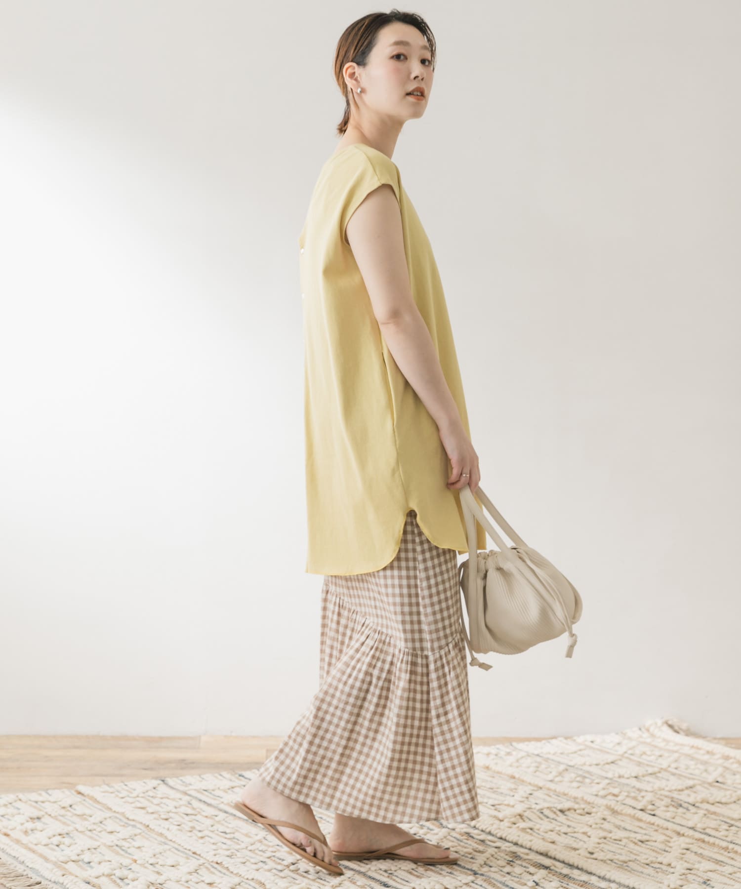 F by ROSSO　フレンチスリーブ2WAYプルオーバー