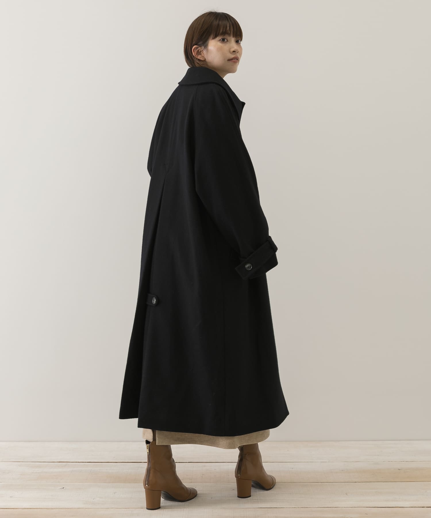 F by ROSSO　メルトンオーバーステンカラーコート