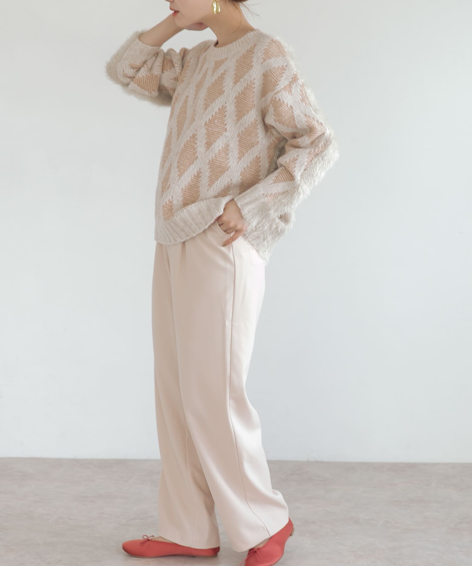 TORRAZZO DONNA ジャガードxシャギーニット TORRAZZO DONNA ジャガードxシャギーニット