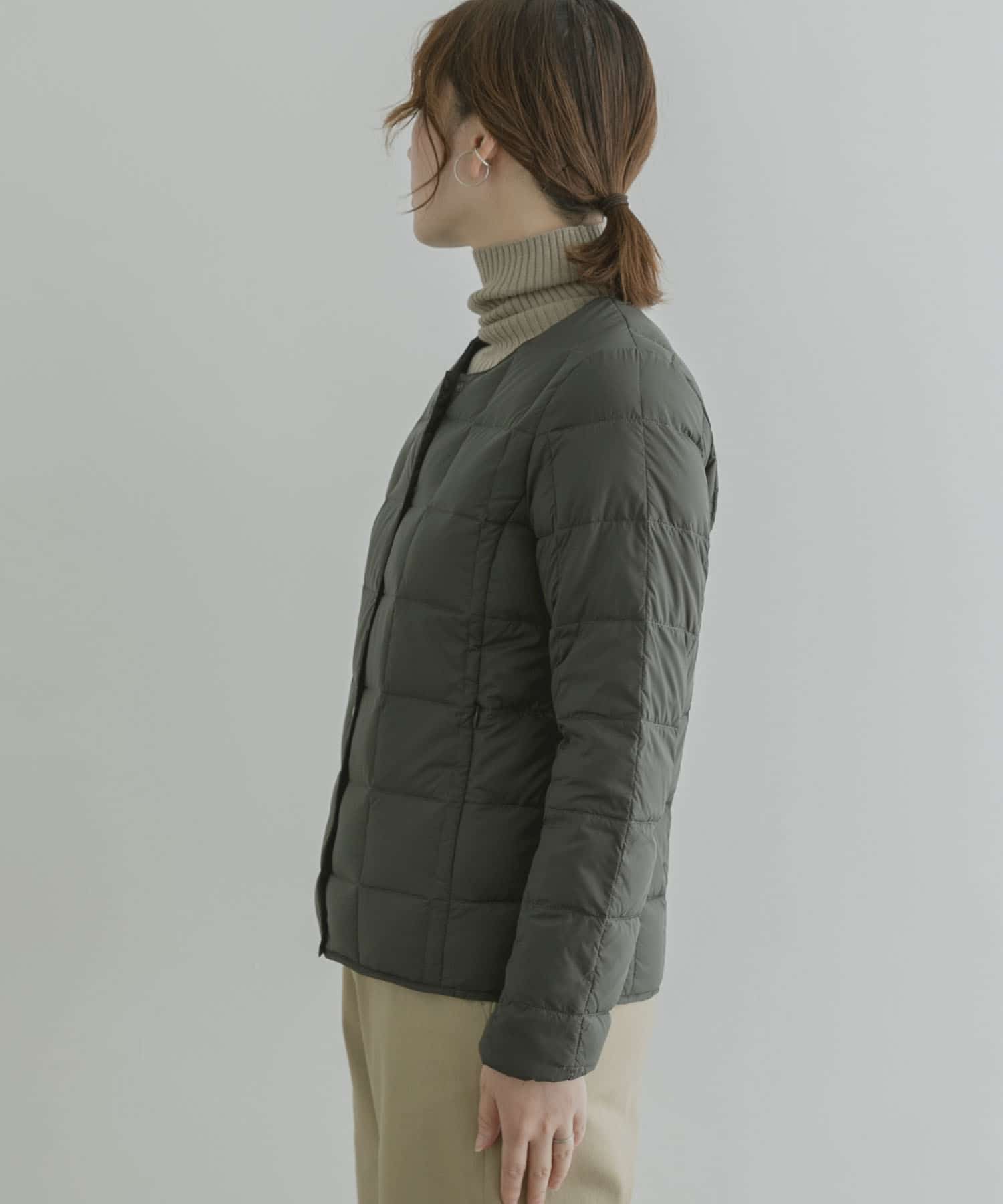 TAION CREW NECK BUTTON DOWN JACKET TAION CREW NECK BUTTON DOWN JACKET