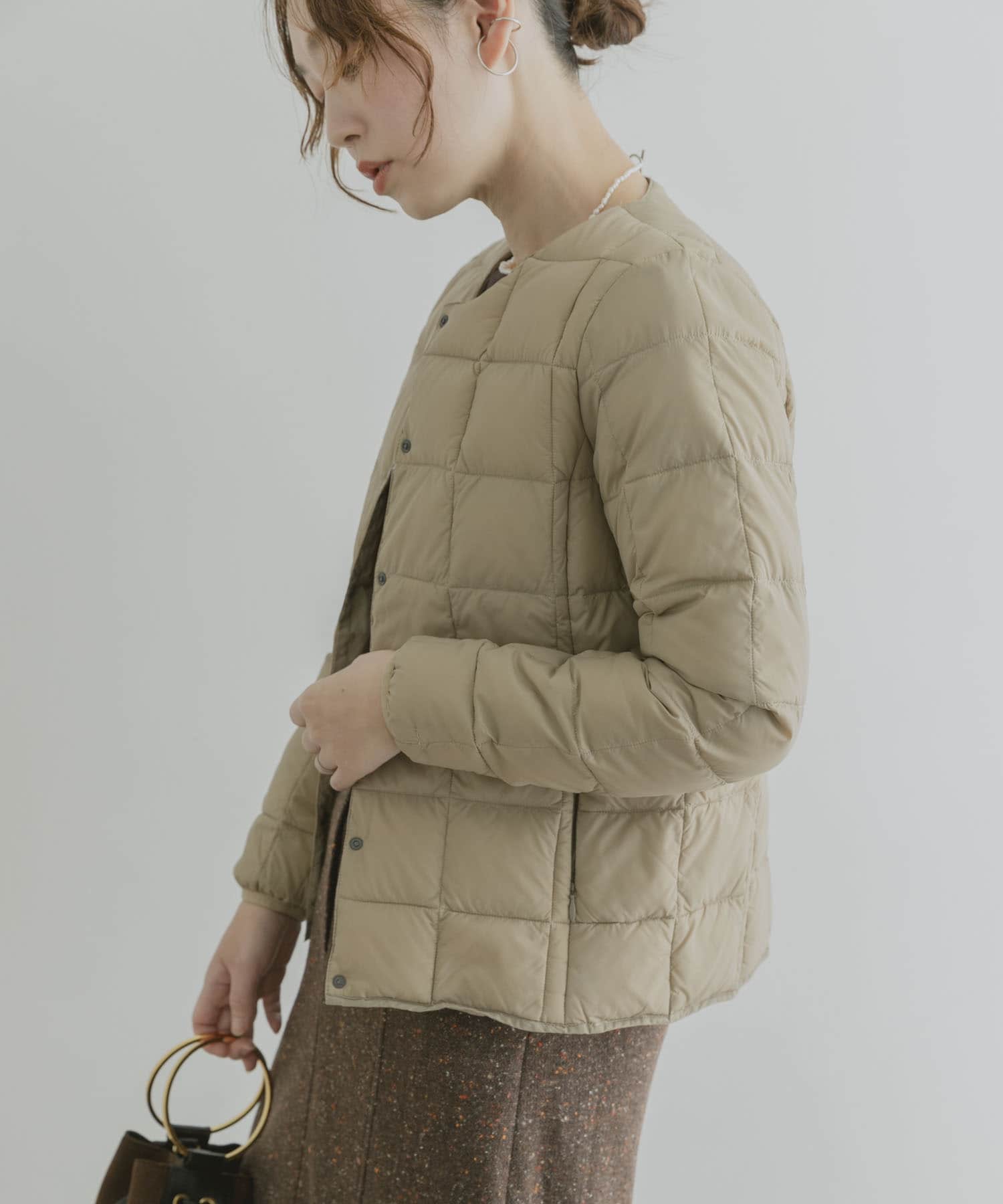 TAION CREW NECK BUTTON DOWN JACKET TAION CREW NECK BUTTON DOWN JACKET