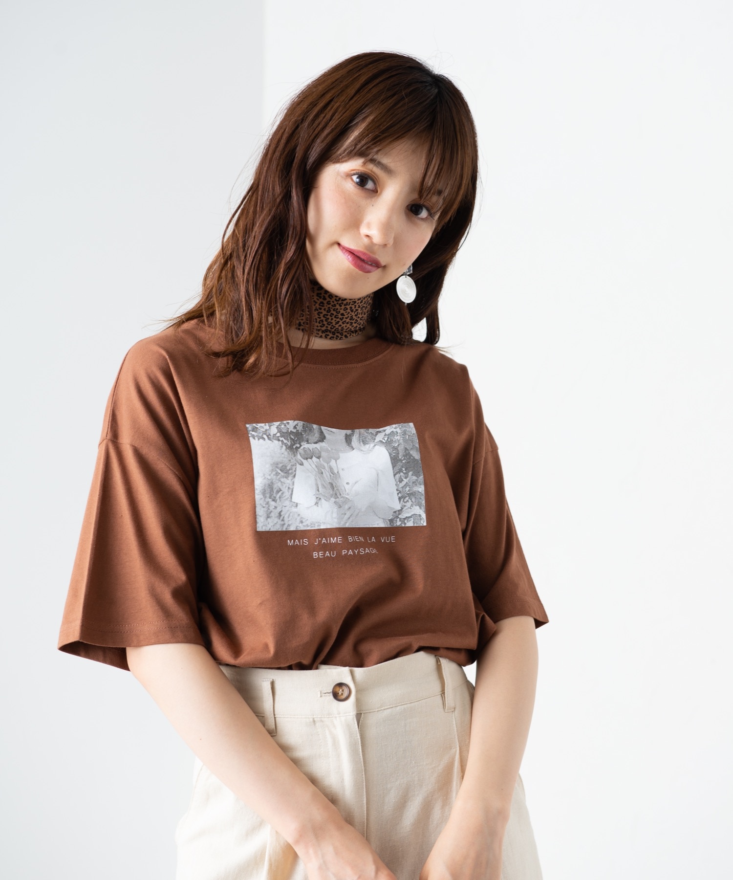 ワイドルーズフォトプリントTシャツ ワイドルーズフォトプリントTシャツ