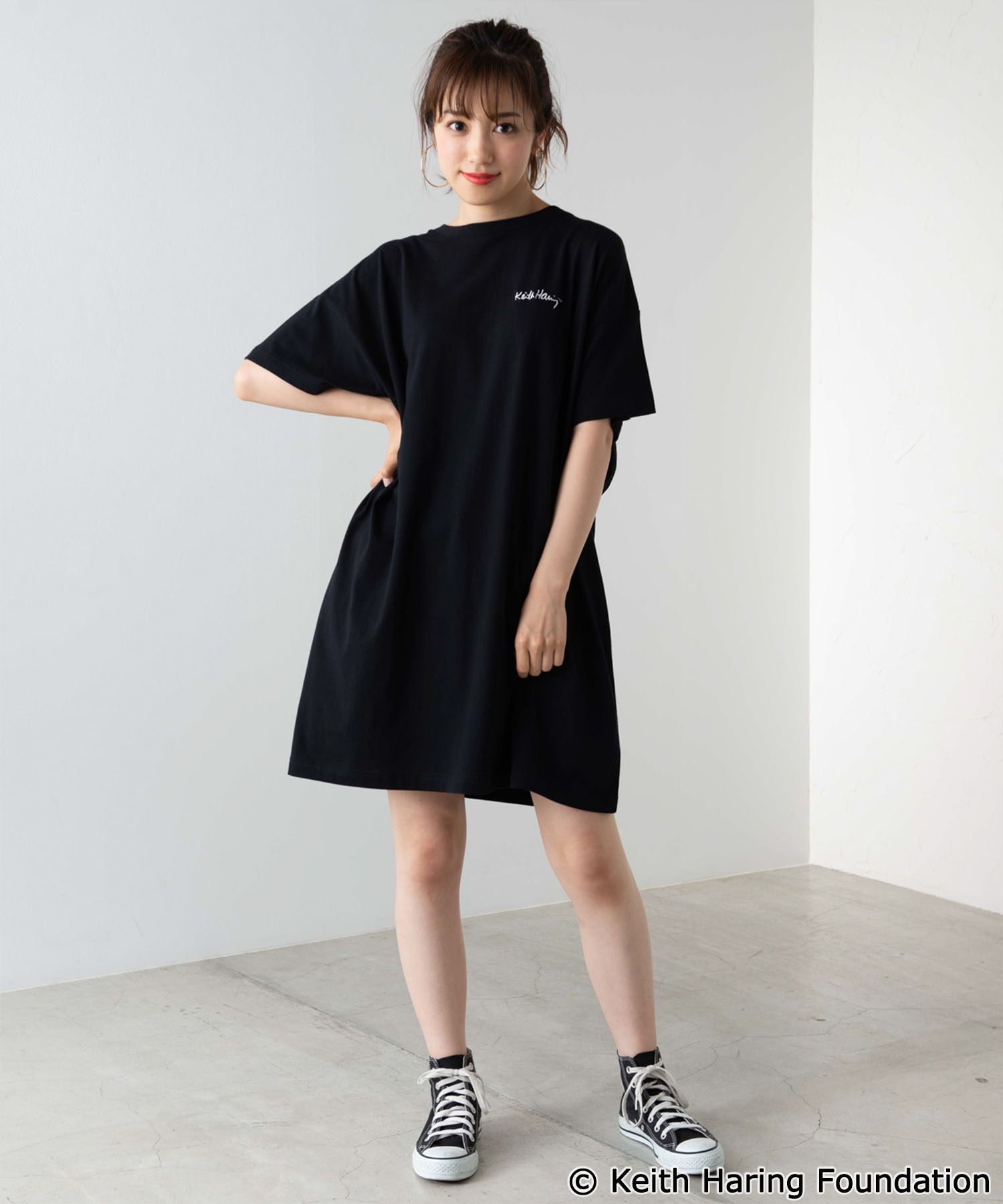 【KeithHaringコラボ】バックロゴワンピース