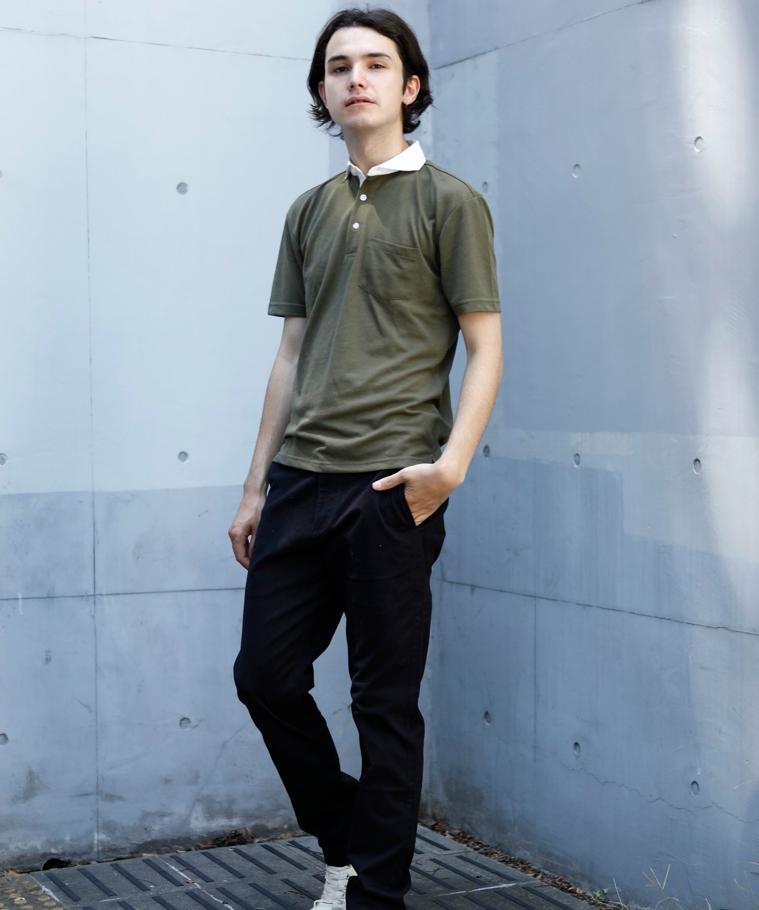 襟布帛ﾎﾘｿﾞﾝﾀﾙｶﾗｰﾎﾟﾛｼｬﾂ