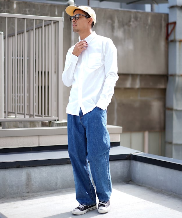 ストレッチポケット付長袖オックスフォードシャツ ストレッチポケット付長袖オックスフォードシャツ