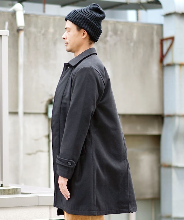 メルトンステンカラーコート