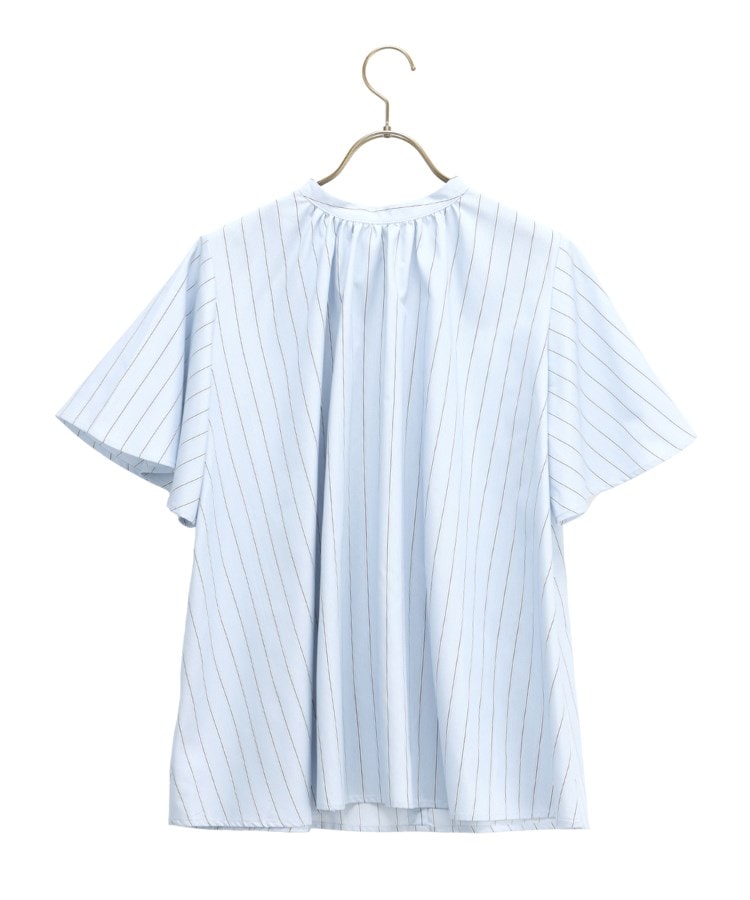 【XS～4L】前後2WAYブラウス【バンドカラー／ハイネック／ウォッシャブル／洗える／形態安定／イージーケア／接触冷感／遮熱性／汗染み防止】