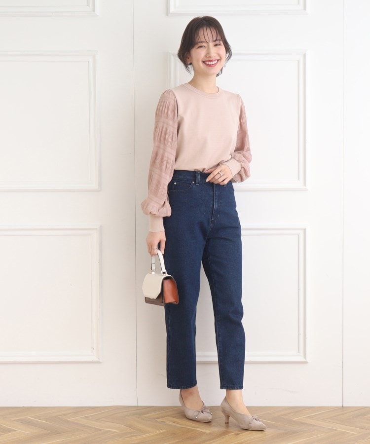 【華やか春ニット】マジョリカプリーツドッキングニット