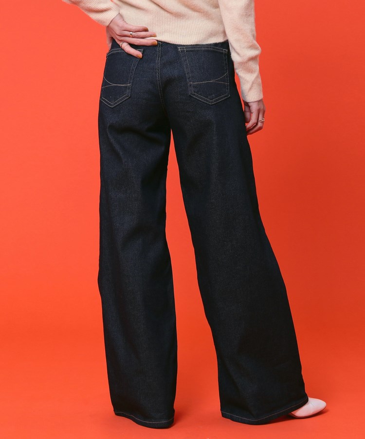 【SOMETHING】あったか/ストレッチ/日本製　BODY FIRE『暖かく、美しい』ワイドデニムパンツ【暖】