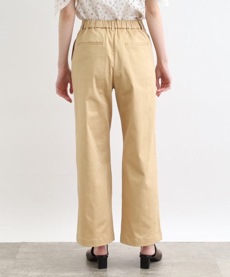 【洗える/ウエストゴム】ハイストレッチ ワイドチノパンツ 【洗える/ウエストゴム】ハイストレッチ ワイドチノパンツ