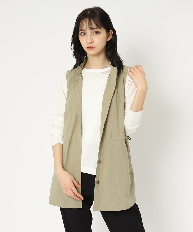 【軽量】ストレッチタフタチュニック丈ベスト 【軽量】ストレッチタフタチュニック丈ベスト