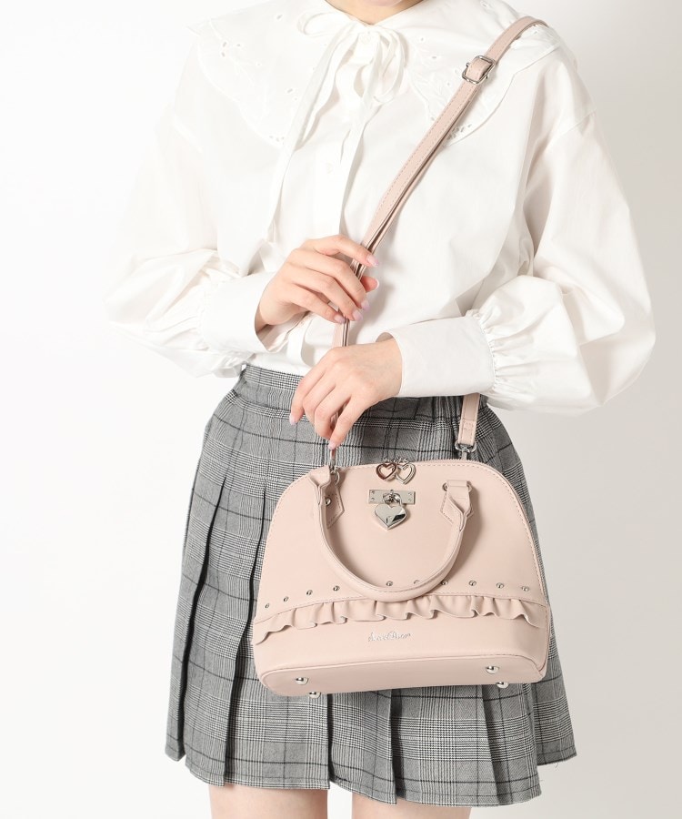 ハートガーリー2wayボストンバッグ 量産 地雷 鍵 