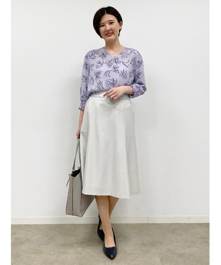 【UVカット／洗える／セットアップ可能】フリュイドフレアスカート