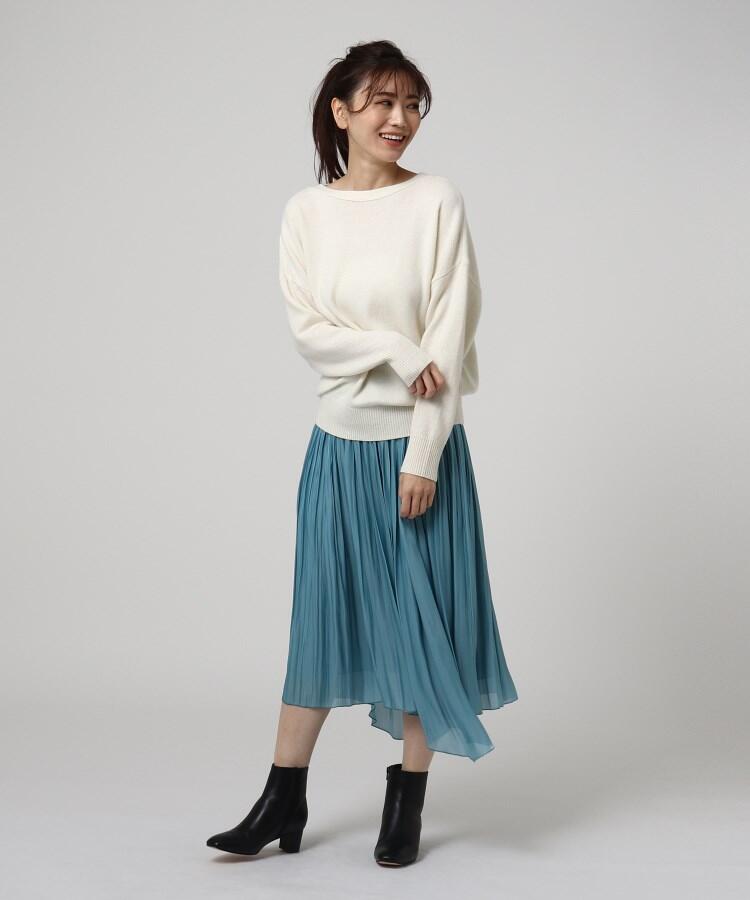 ルミーナウールボートネックプルオーバー