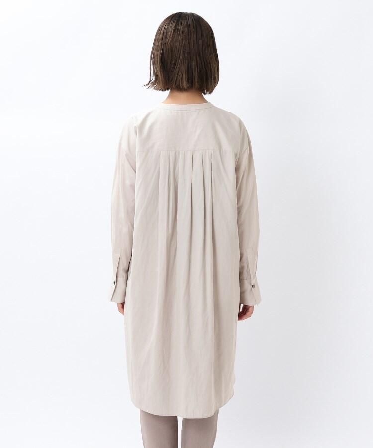 「L」【洗える】レイヤードロングシャツ