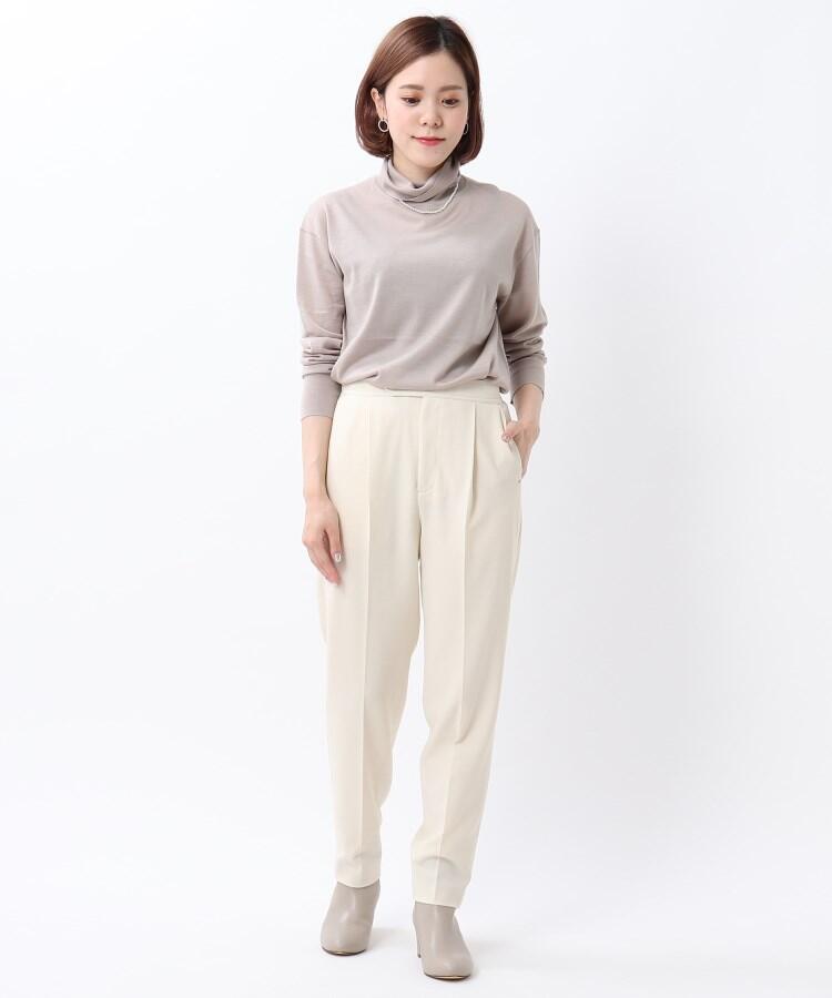 ラスターウールシルク　タートルネックプルオーバー【洗える】