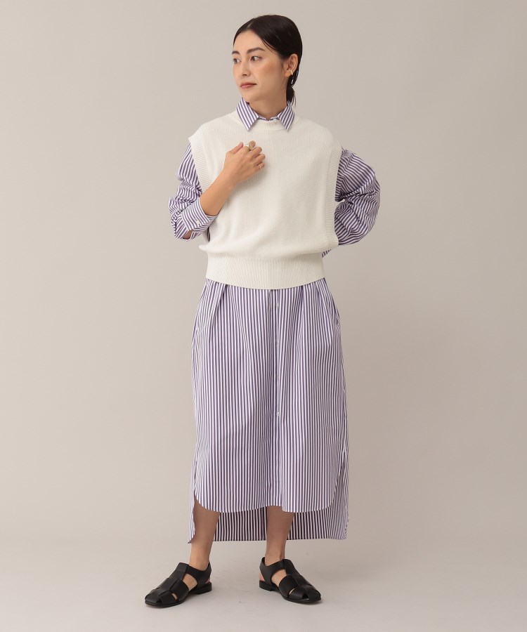 セーヌコットンブロード シャツワンピース