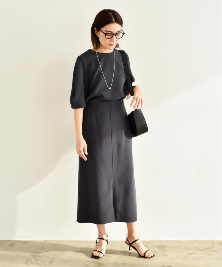 フロントスリットロングスカート フロントスリットロングスカート