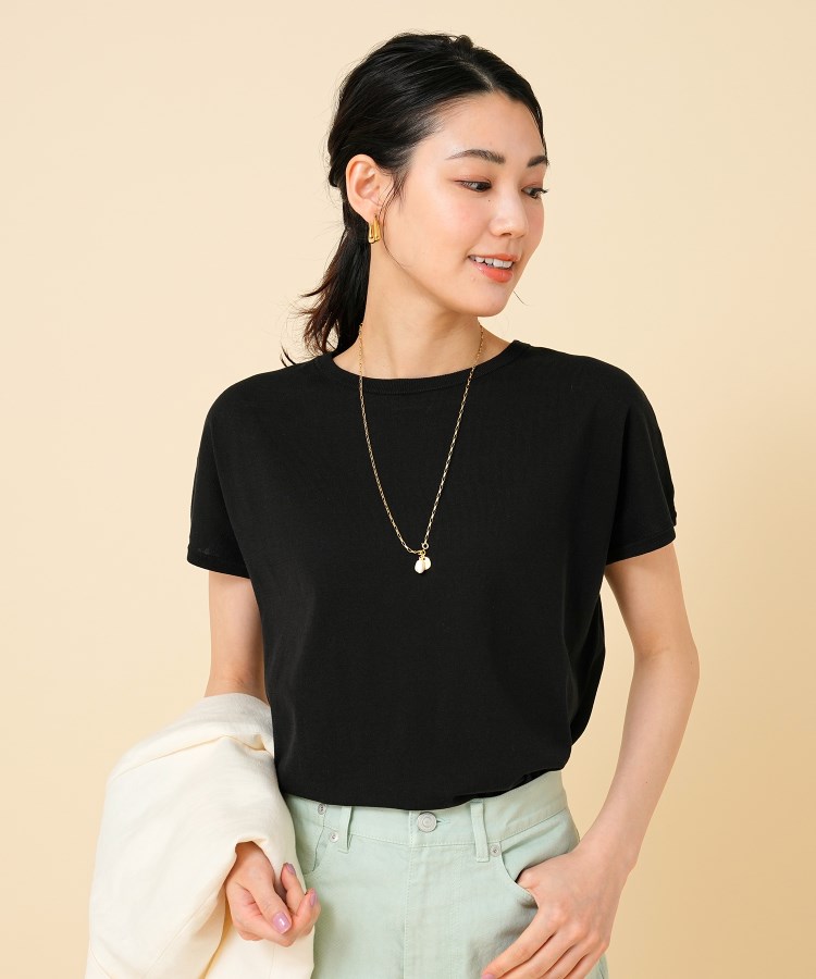 【アンサンブル可能／コットン100／11色展開】コットンプルオーバーニット