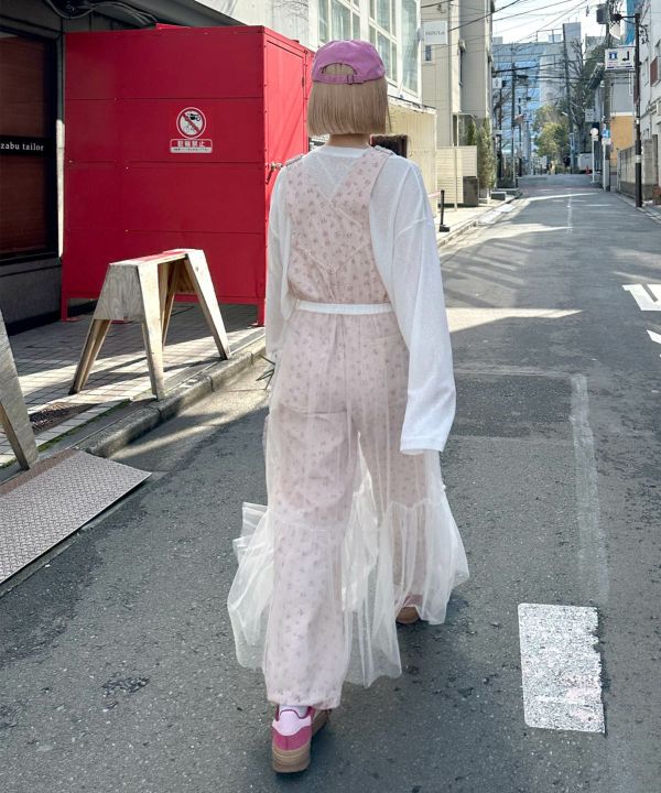 【Alley/SETアイテム】デニムミニスカート+チュールスカート 【Alley/SETアイテム】デニムミニスカート+チュールスカート