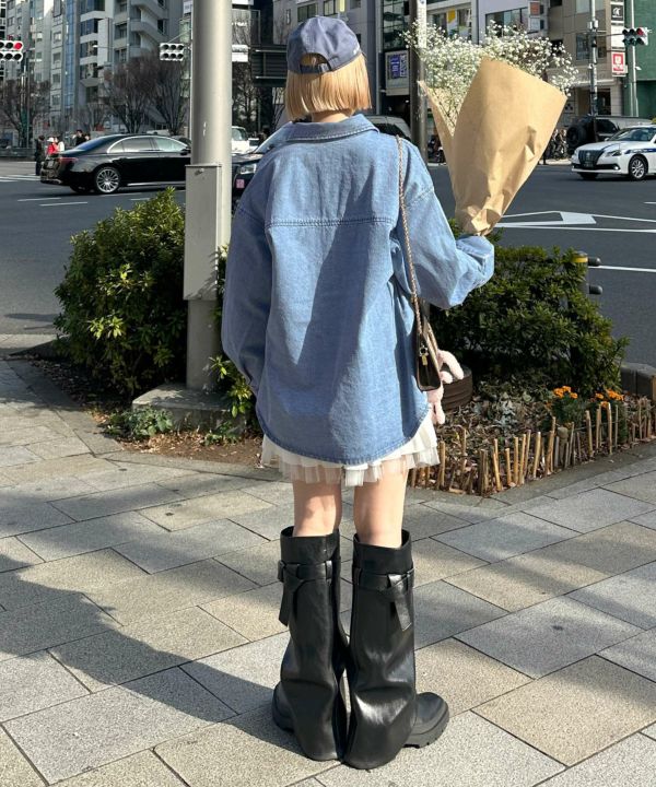 【Alley】デニムBIGシャツ 【Alley】デニムBIGシャツ